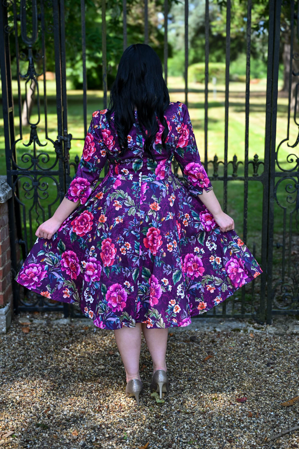 Bea Floral Swing Dress in Extended Sizing